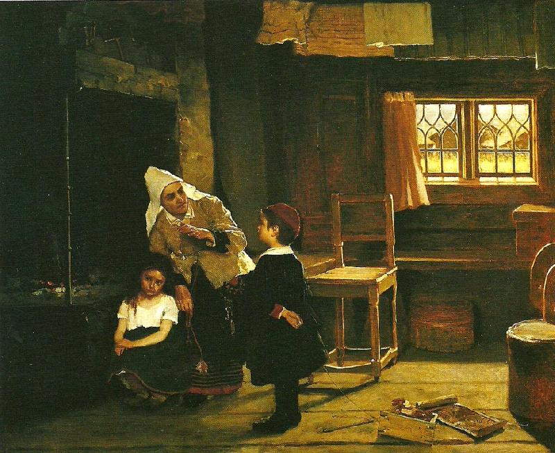 Ernst Josephson Sagoberatterskan Germany oil painting art